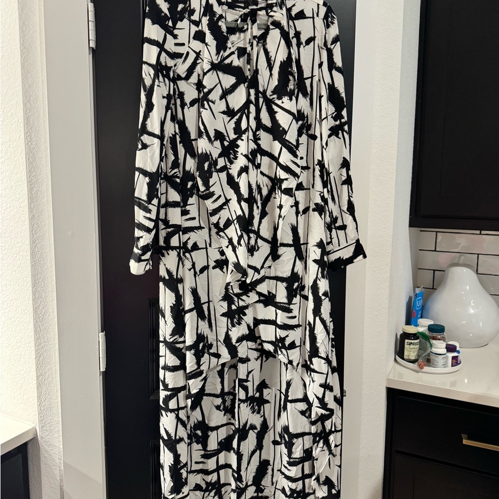 Black and White Abstract Dress